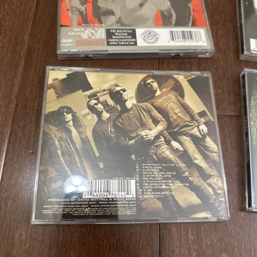 Godsmack 5 Cd Lot Self Titled Awake Faceless The Other Side IV 1990s Y2K Rock - Picture 12 of 15